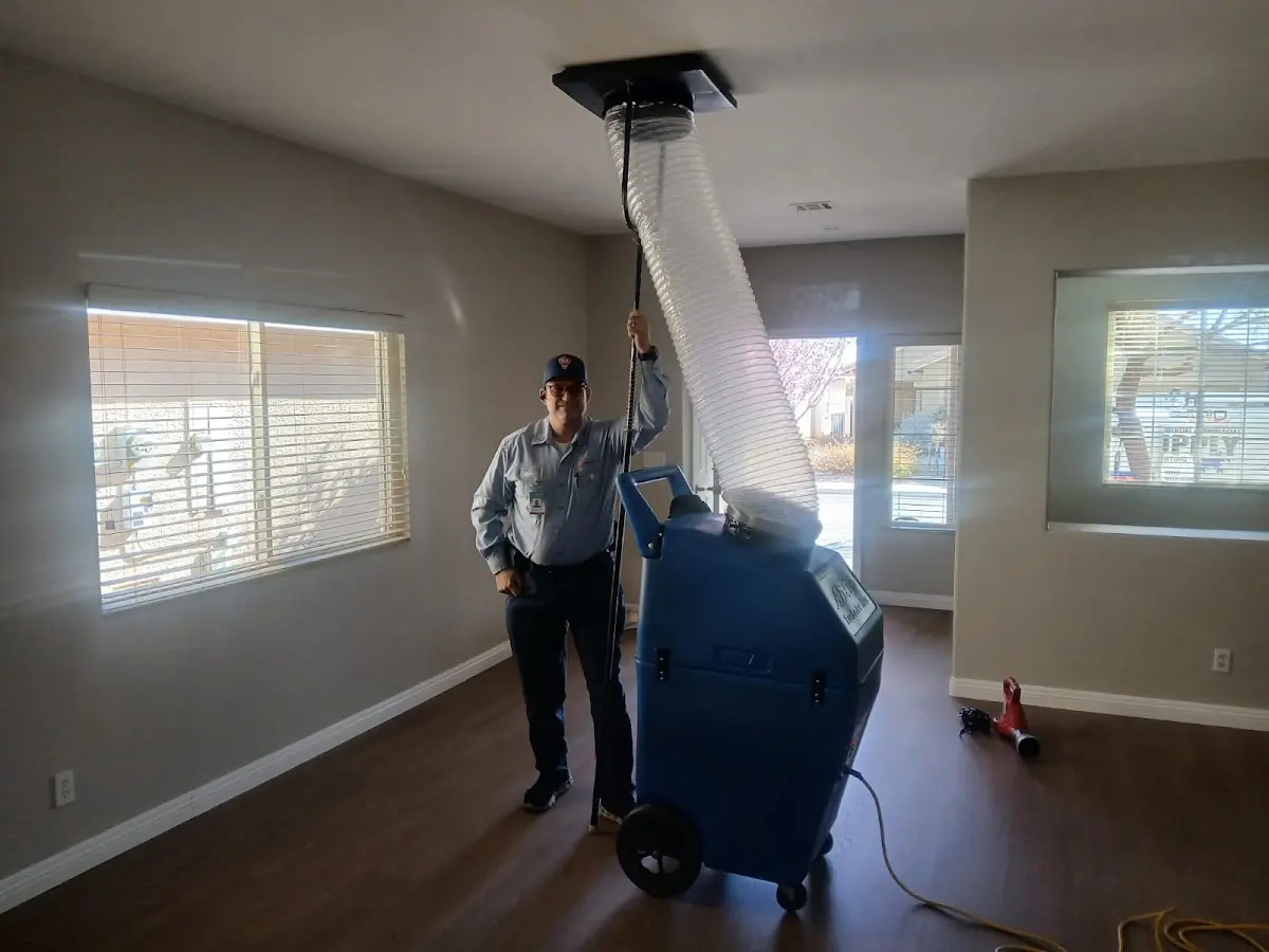 Professional Dryer Vent Cleaning work inside a Centerville home